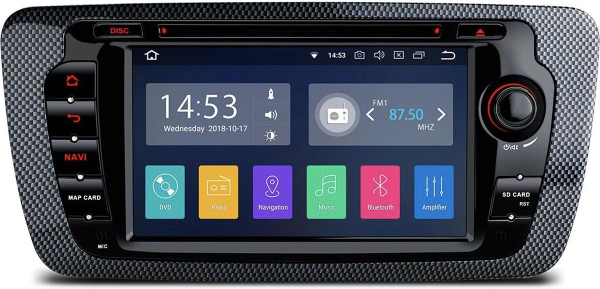 SEAT Ibiza Android 9.0 HD Quad-Core 64bit 16GB + 2G RAM DVD-speler