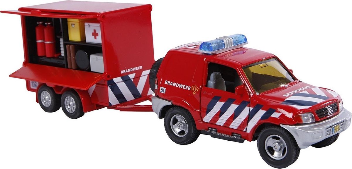 Brandweerauto met aanhanger