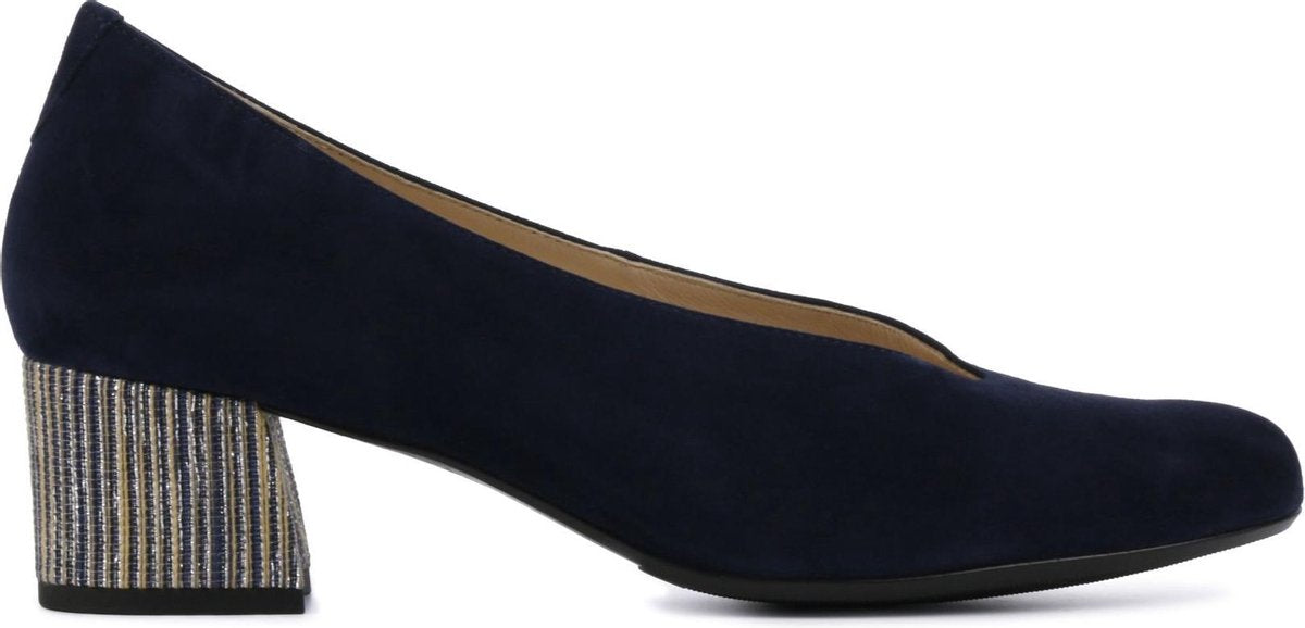 Hassia Vrouwen Suède  Pumps / Damesschoenen Blokhak hoogte 5 - 5.5 cm   - 304933 - Blauw - Maat 38.5