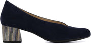 Hassia Vrouwen Suède  Pumps / Damesschoenen Blokhak hoogte 5 - 5.5 cm   - 304933 - Blauw - Maat 38.5