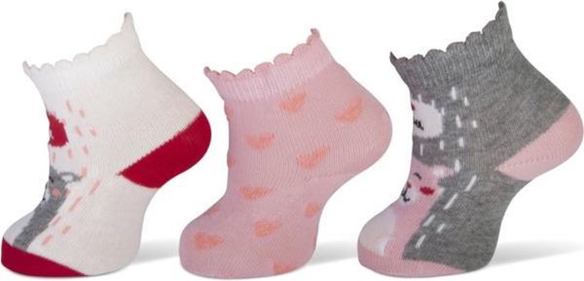 Teckel Babysokjes I Love You Roze | 3-Pack