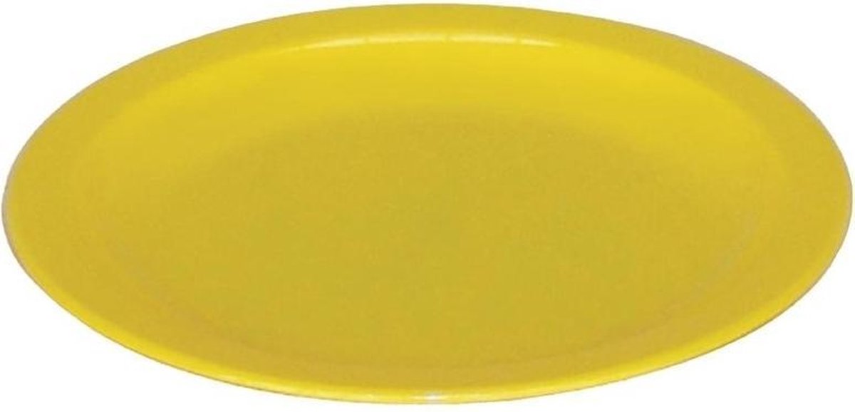 Kristallon bord 23cm geel