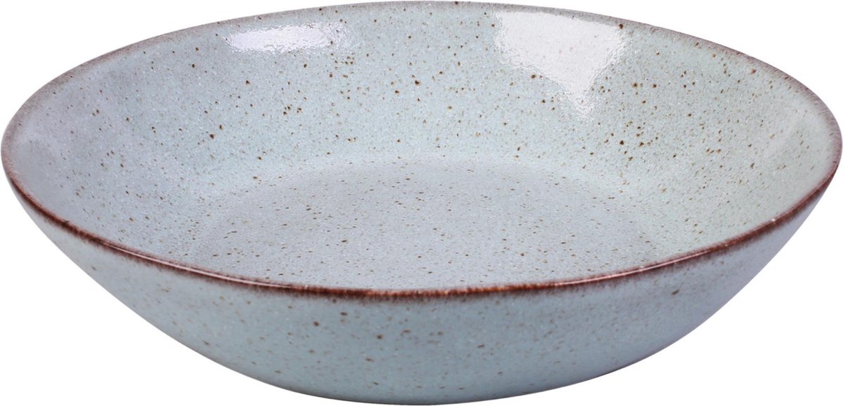 Supervintage Kitchen Trend Stoneware servies | Diep Bord | Zeegroen |  22  cm  | Aardewerk