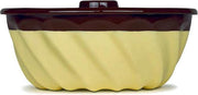 Tulbandvorm - 22 cm - Chocolade Vanille 22 cm - taart - cake - bakken - Emaille - handgemaakt - koken - krasbestendig - ecologische - biologische