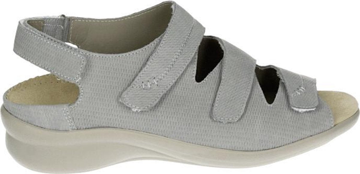 Durea 7350 H - Volwassenen Platte sandalenDames Sandalen - Kleur: Grijs - Maat: 38.5