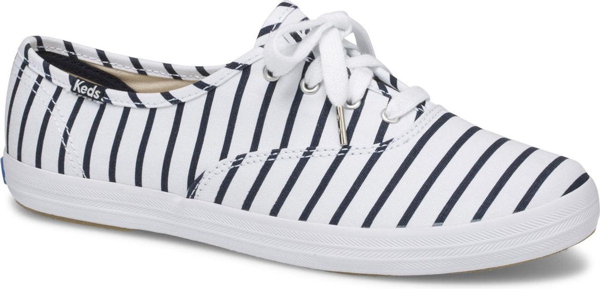 Champion Breton Stripe White/Navy Dames Veterschoenen - Blauw - maat 38