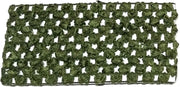 Rojafit Elastische Haarband "Brocante" Gehaakt - 7 cm. Breed - Groen
