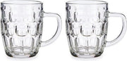 Bierpul halve liter - Bierglas met handvat - Bierglazen met oor - Set van 2 bierpullen