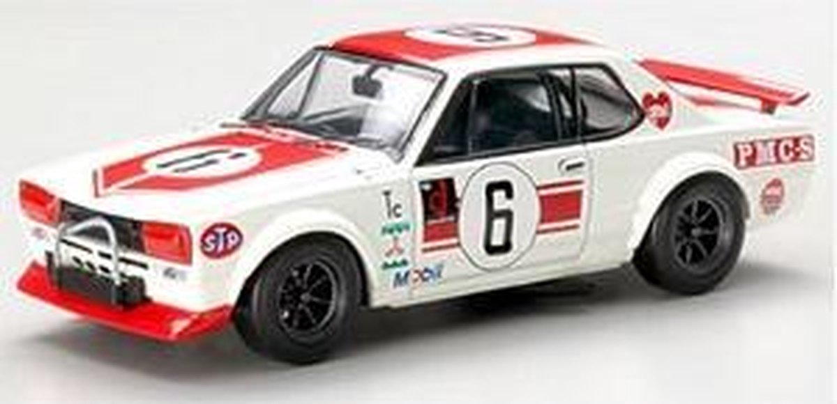 Ebbro Nissan Skyline GT-R KPGC10  (wit-rood) 1/43