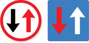Voorrang vloerstickers - Corona/COVID-19 Stickerset - Antislip - 25 x 25 cm