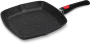 Edënbërg Black Line - Keramische Grillpan Met Deksel - 28x28 cm - 3-laags anti-aanbaklaag!