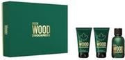 Dsquared² Green Wood Giftset - 50 ml eau de toilette spray + 50 ml showergel + 50 ml aftershave balm - cadeauset voor heren