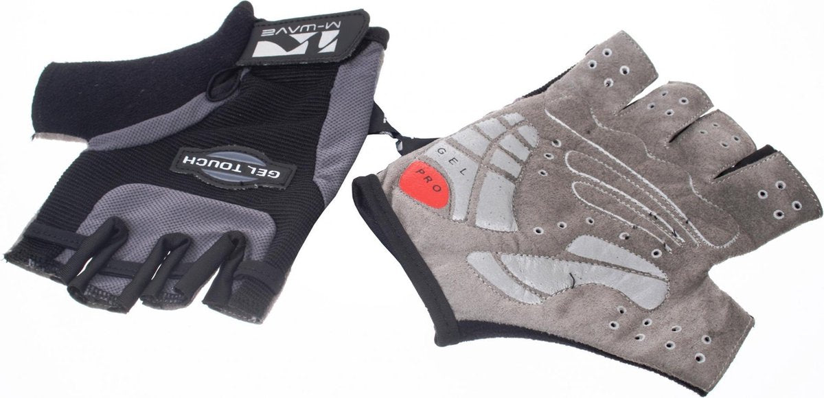 M-wave Fietshandschoenen Gel Grijs Zwart Maat L