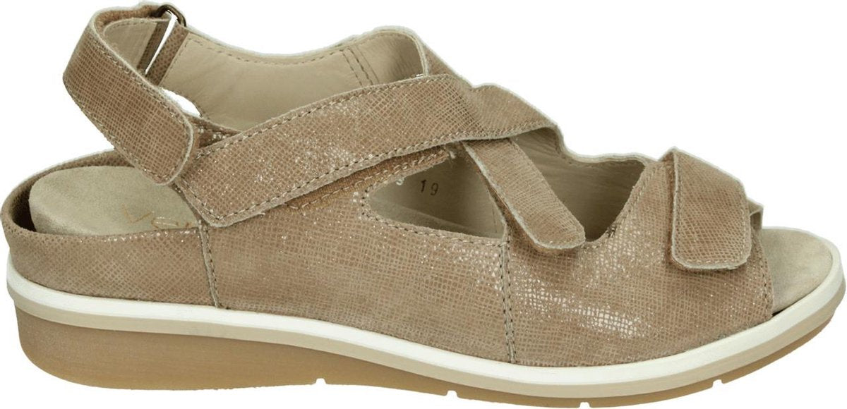 Verhulst 8356-61-30 - Volwassenen Platte sandalenDames Sandalen - Kleur: Wit/beige - Maat: 37.5