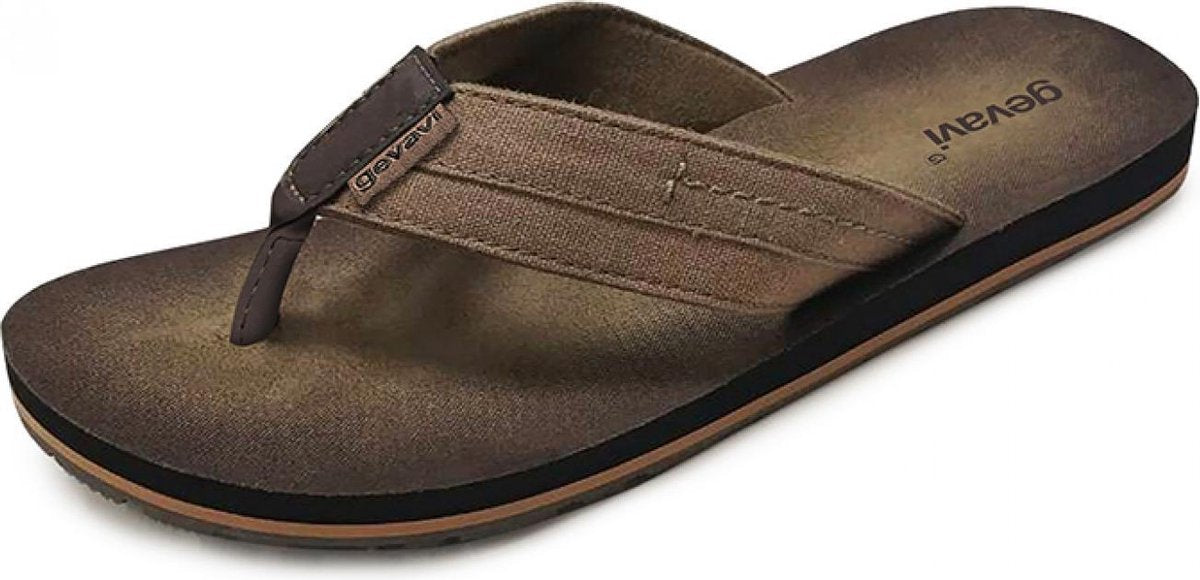Gevavi - Playa Teenslippers voor Heren - Slippers - Bruin - Maat 42