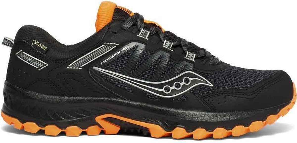 Saucony Versafoam Excursion TR13 GTX Trailrunschoen Heren Zwart/Oranje