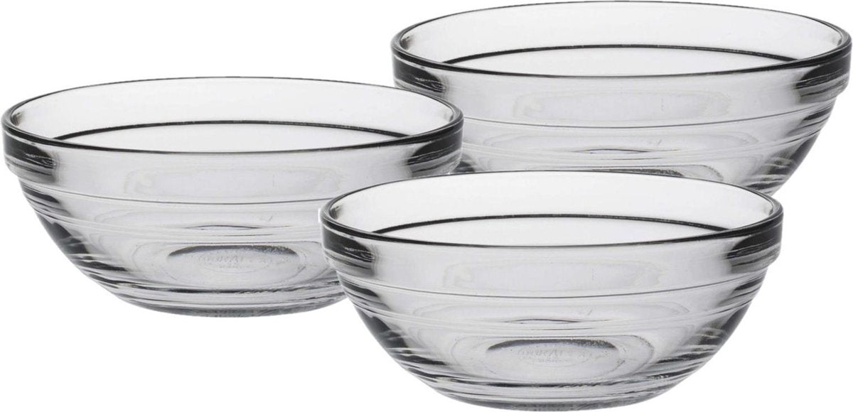 30x stuks kleine serveer/dessertschaaltjes rond van glas 12 x 4.9 cm - Schalen en kommen