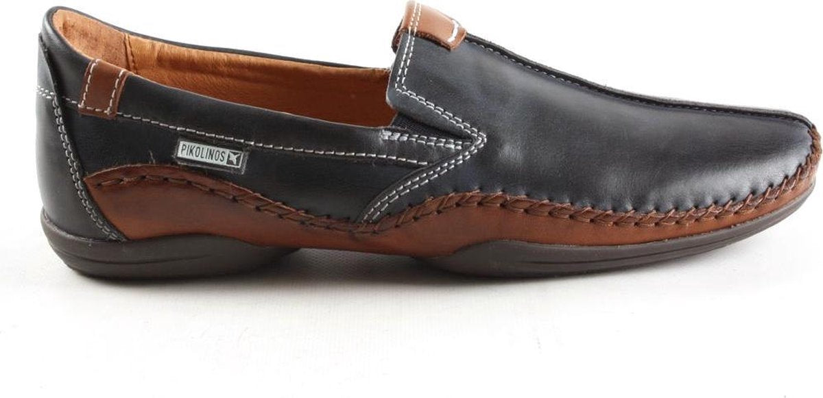 Heren Instappers & Mocassins Pikolinos 03a-3008 Navy Blue Cognac - Maat 46