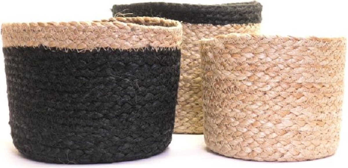 atmosphera - Opberger - zeegras - 18cm x 15cm - 15cm x 12