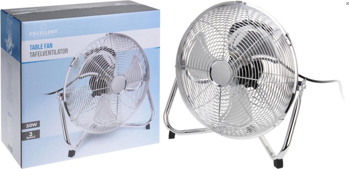 Vloer ventilator | Zomer - 50W - Chroom - 3 snelheden