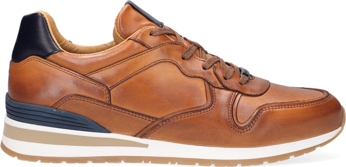 Mazzeltov 11742 Lage sneakers - Leren Sneaker - Heren - Cognac - Maat 45