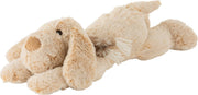 Pluche hond met sjaal liggend S
