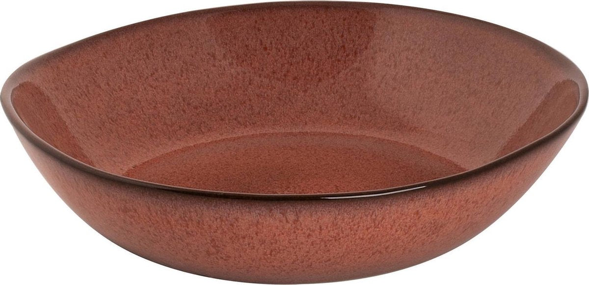 Palmer Rustique Diep Bord - Ø21cm - Rood