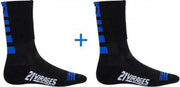 21Virages - Fietssokken - Dames - 44-45 - 2 paar - Blauw/Zwart