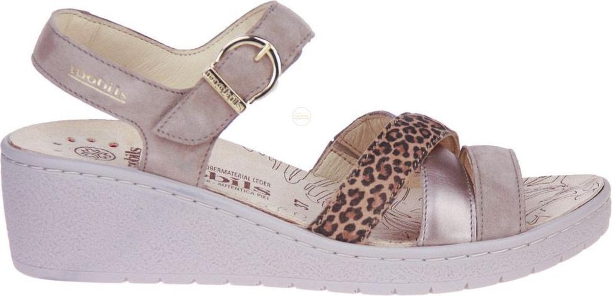 Mobils by Mephisto Sandaal Pietra Taupe Verwisselbaar Voetbed
