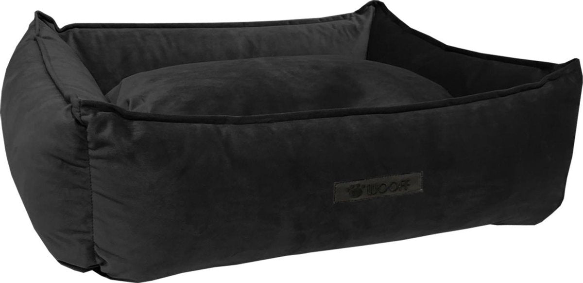 Wooff Mand Cocoon Velours Zwart - Hondenmand - M
