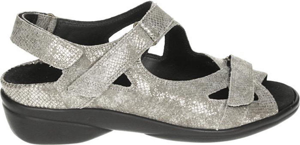 Durea 7258 K - Volwassenen Platte sandalenDames Sandalen - Kleur: Taupe - Maat: 40