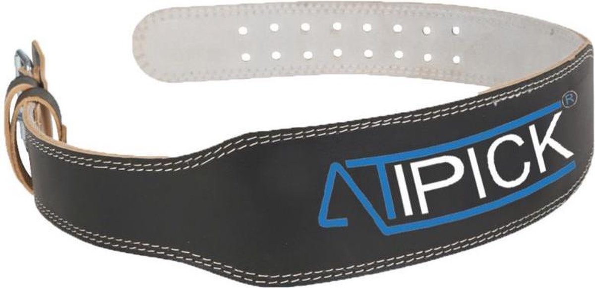 Atipick Gewichthefgordel 15 Cm Leer Zwart 102-120 Cm Maat Xl