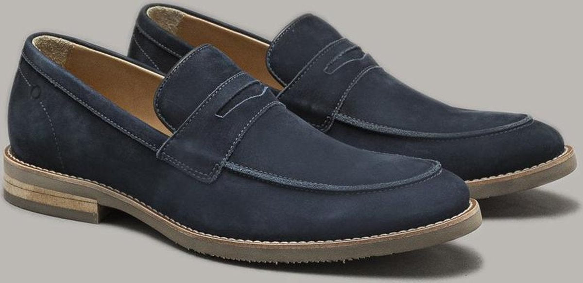 Democrata - ROY Instapper Blauw Nubuck