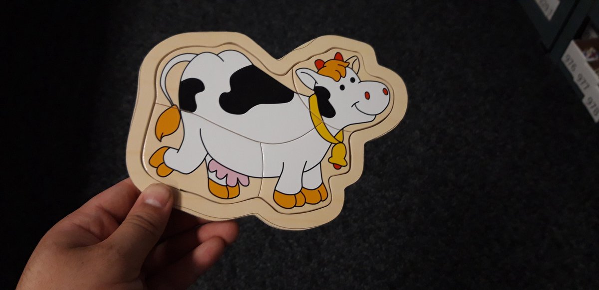 Kinder Puzzel Koe| cadeau | kinderen | educatief | hout | kleuren