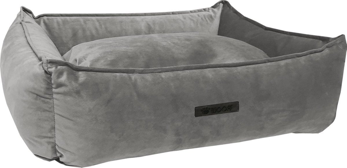 Wooff Hondenmand Cocoon Velours - M - Grijs - 60 x 70 cm