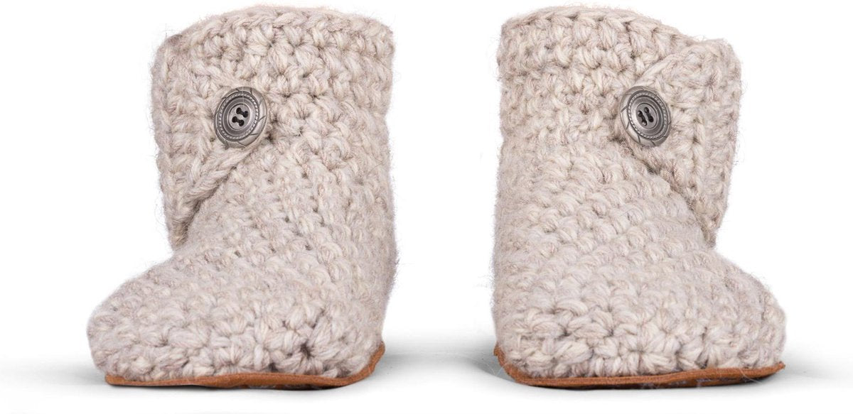 Kingdom of Wow - Sloffen Dames Wol Creme Kleur Maat 40/41 - Duurzaam en Eerlijk Gemaakt
