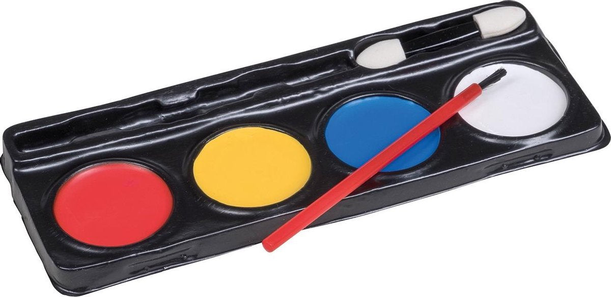 Tib Schminkset 4 Kleuren Waterverf 3-delig