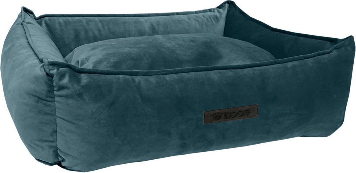 Wooff Mand Cocoon Velours - Petrol - Hondenmand  - 70 x 60 x 20 cm - Medium