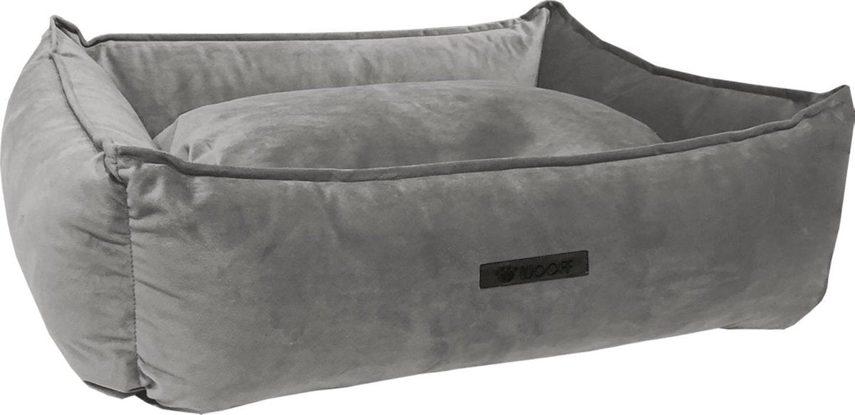 Wooff Hondenmand Cocoon Velours - L -  Grijs - 70 x 90 cm