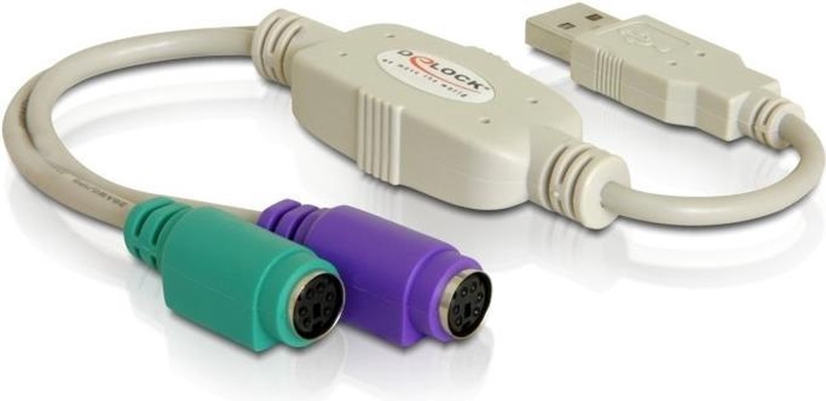 Delock - Adapter USB PS/2 Aktiv Kabelversion