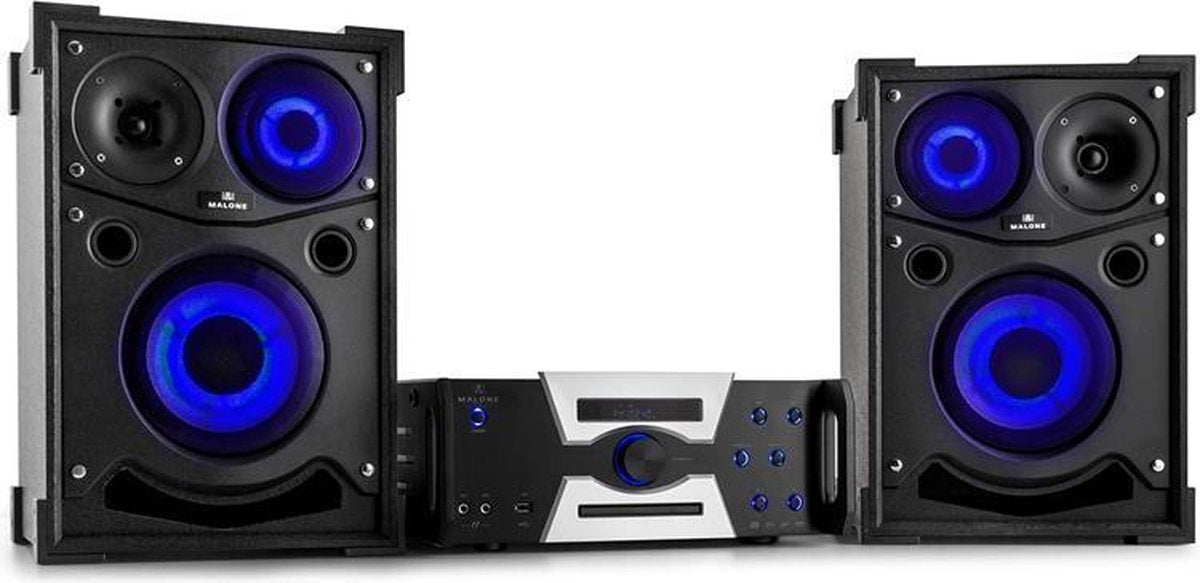 Malone Hotrod 2000 party-audiosysteem 1200W max bluetooth DVD HDMI USB AUX