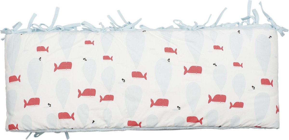 Pericles Boxbumper Oceaan 320 X 30 Cm Lichtblauw/wit/rood