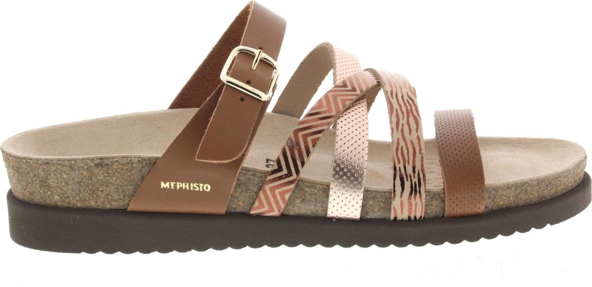 Dames Slippers Mephisto Huleda Camel Bruin - Maat 37