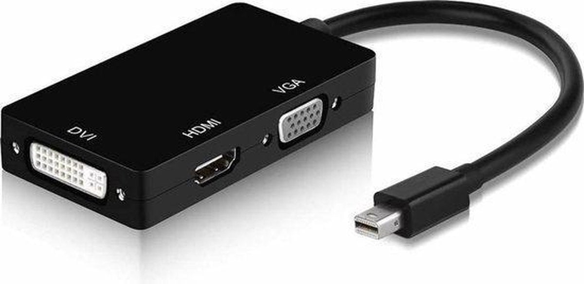 Mini Display Adapter - Naar HDMI-VGA-DVI - 3-In-1 Adapter