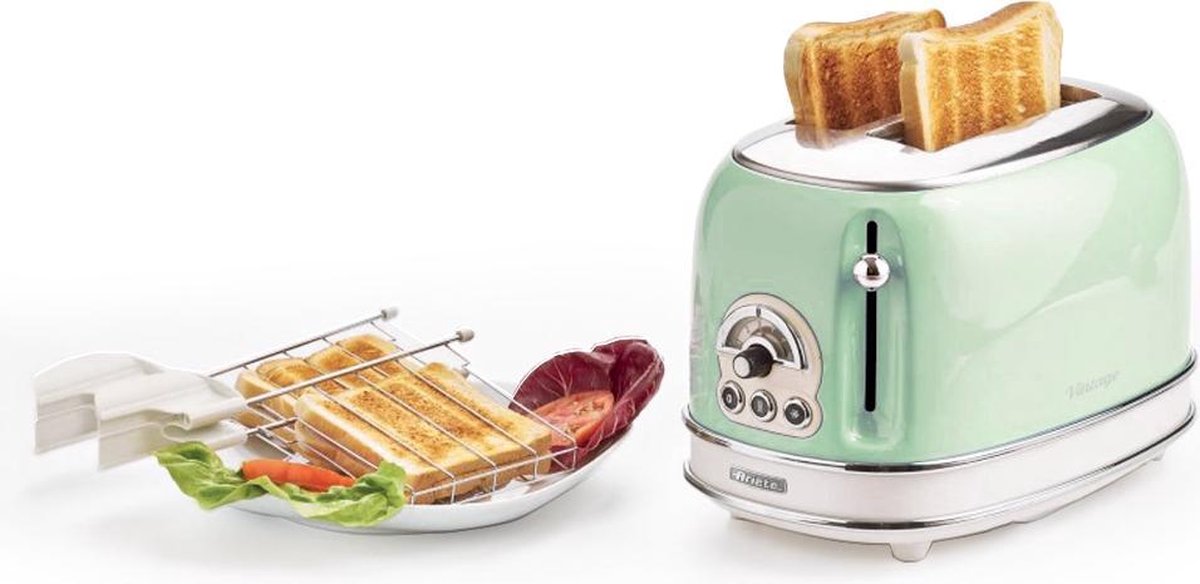 Broodrooster Ariete Vintage 2 sneden Groen Met Tosti Ijzers