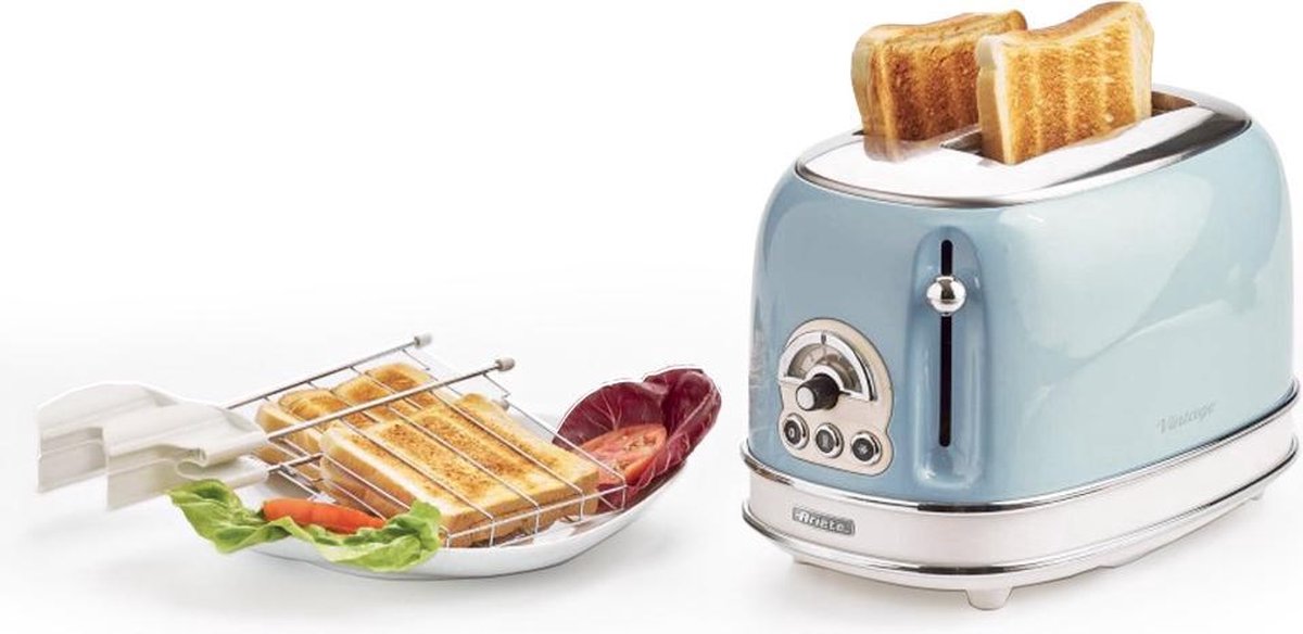 Ariete Vintage Broodrooster - Met Tostiklemmen - Blauw