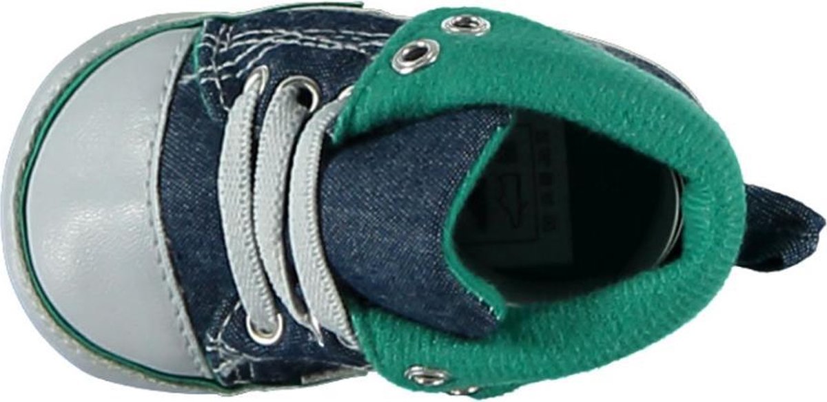 Apollo Babyschoenen Jongens Katoen Blauw/groen Maat 18/19