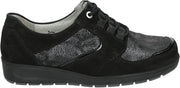 Waldlaufer 812007 M - Volwassenen Dames sneakersDames veterschoenen - Kleur: Zwart - Maat: 40.5