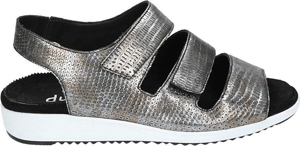 Durea 7352 K - Volwassenen Platte sandalenDames Sandalen - Kleur: Metallics - Maat: 40.5