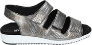 Durea 7352 K - Volwassenen Platte sandalenDames Sandalen - Kleur: Metallics - Maat: 40.5